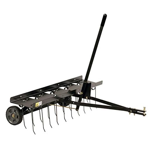 Brinly DT-402BH-A Tow Behind Dethatcher with Preassembled Tines & Transport Mode, 40"