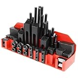 tonchean 58 Pcs 1/2 inch T-Slot Hold Down Clamp Machining Vise Bolts Clamping Kit Mill Machinist Set Table Slots Accessories