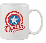 Tasse mit Aufdruck - Modell Captain America Shield - Kaffeetasse Becher Teetasse Kaffeebecher
