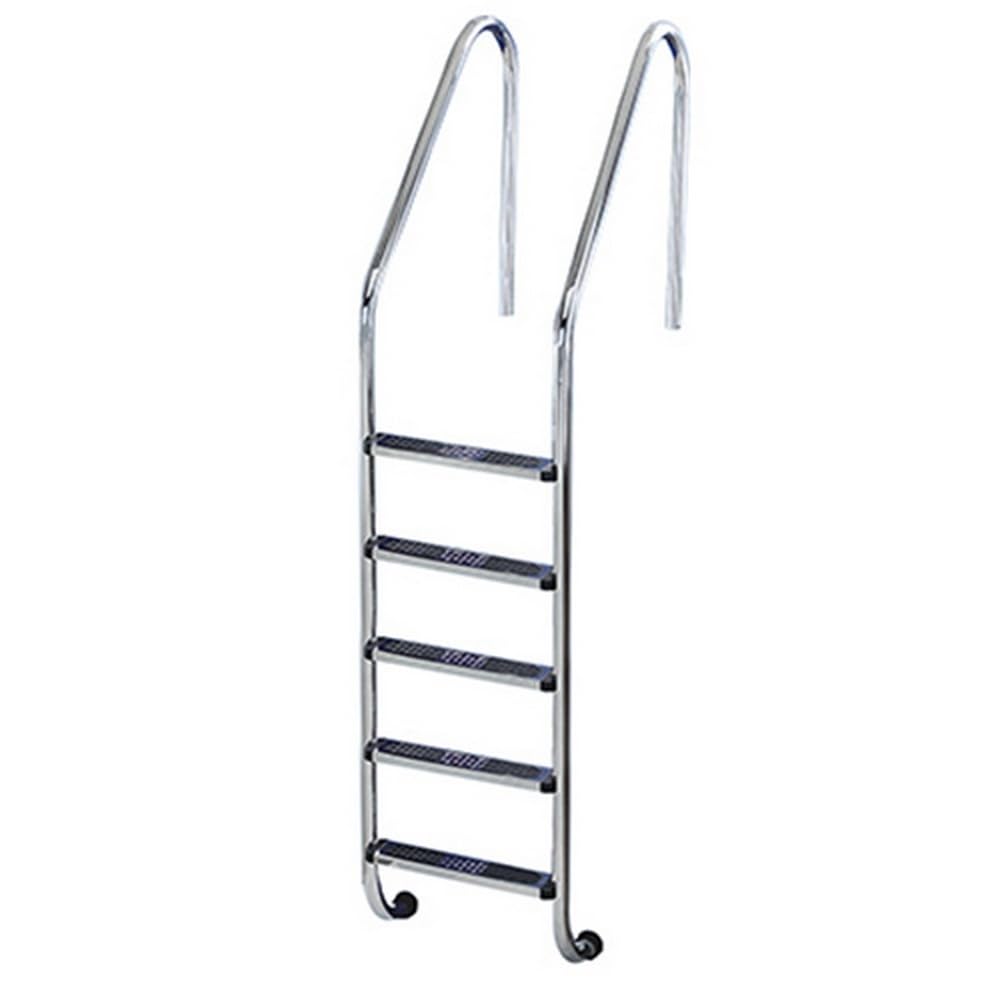 Uniprodo Poolleiter Edelstahl 3 Stufen - 180kg Tiefbeckenleiter Für Schwimmbad Silber