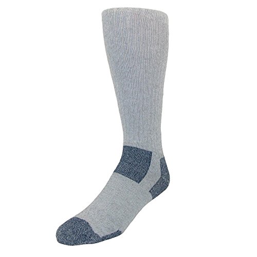 Carolina Ultimate Mens Ultra-Dri Steel Toe Work Socks 2 Pair Pack, Grey, X-Large