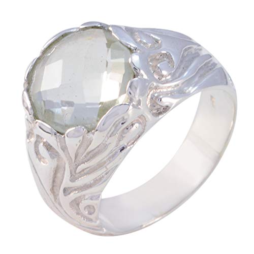 Bague en argent sterling 925 de forme ovale faite main par House of Rings