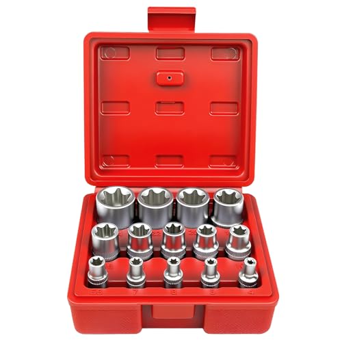 Jeu de 14 Douilles Torx Exteriores 1/4