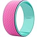 Reehut Yoga Wheel - 12.6" x 5" Strong Premium Back Roller and Stretcher with Thick Cushion for Dharma Yoga Pose, Backbend & Stretching - Includes Pose Guide (Pink)