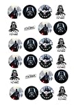 24 v Pre Cut Star Wars Darth Vader Cupcake Toppers Edible Wafer Paper Fairy Cake Toppers Birthday Cakes