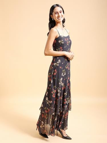 Image of Tokyo Talkies Women's Sleeveless Shoulder Straps Printed Dresses | Stylish| Casual