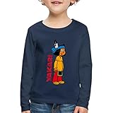 Spreadshirt Yakari Stehend Logo Kinder Premium Langarmshirt, 110-116, Navy