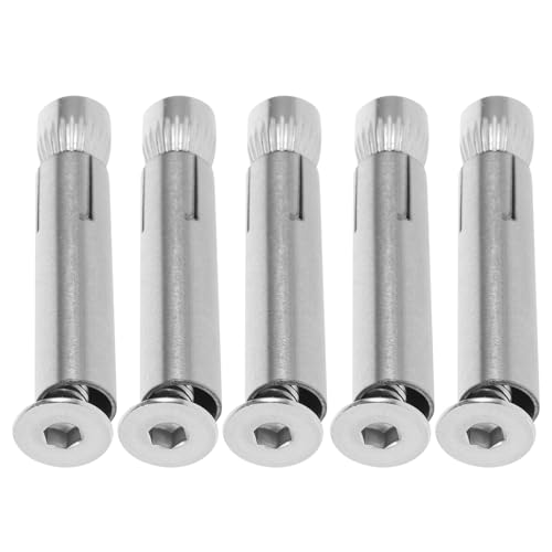 DIYEAH 5pcs Stainless Steel Expansion Bolts Hex Countersunk Fastening Screws for Diy Applications and Wear-resistant Expansion Fasteners for Heavy Loads