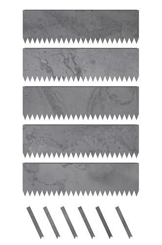 Edge Right - Hammer-in Landscape Edging - 48-inch Strips - 14-inch Depth 1/4-inch Rounded top COR-Ten Steel (5 Pack)