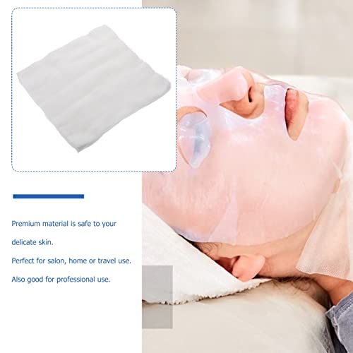 Miniatura 8 de Lurrose 100 Piezas Gasa De Tratamiento Facial Suave Mascarilla Transpirable Gasa Diy Hoja De Gasa Facial Para Salón De Spa