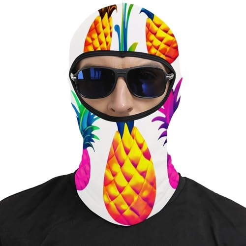 Pasamontaña térmico para hombre y mujer con estampado de piña, máscara facial para esquí, motocicleta y clima frío miniatura 3