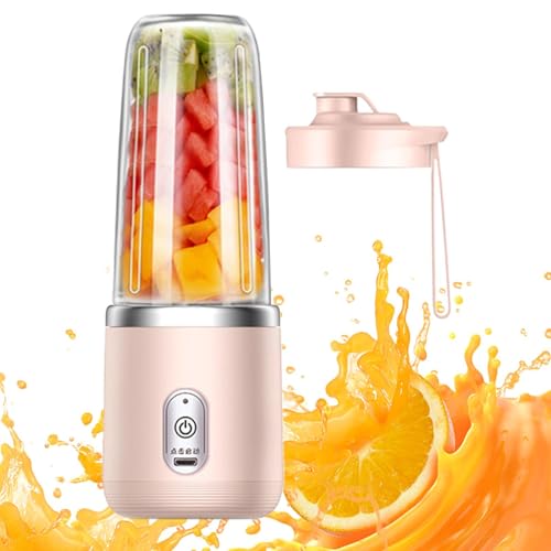 Juice Blender - Rechargeable Blender Smoothies Portable Avec 6 Lames - Smoothies Fruits Mélangeur Mixeur Pour Cuisine Bureau Voyage Sport Salle De Sport...