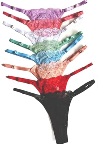 Kit com 5 Calcinhas Fio Dental de Renda - Sexy e Confortável