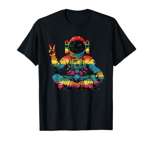 Astronauta Luna Rainbow Flag Space LGBTQ+ Gay Pride Ally Men Camiseta