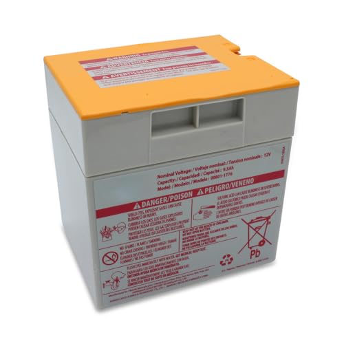 Fisher Price Power Wheels 12V Battery for Ride On Toys | 12V Kids Car Battery Replacement | Barbie Power Wheels Battery, Kids Jeep Battery Replacement | 00801-1661 and 00801-1776 Probe-style Orange Top Battery