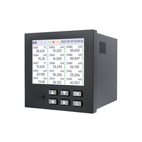 3.5-inch paperless Recorder Industrial-Grade Multi-Channel Temperature Inspection Pressure, Level, and Flow Data Curves(12 Channels)