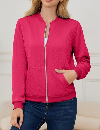 Image of Womens Full Zip Up Cardigan Sweater Casual Solid Long Sleeve Sweatshirt Coat with Pocket