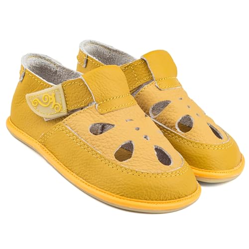 Magical Shoes Leder Kinderschuhe Kinder, Barfußschuhe, gelbe...