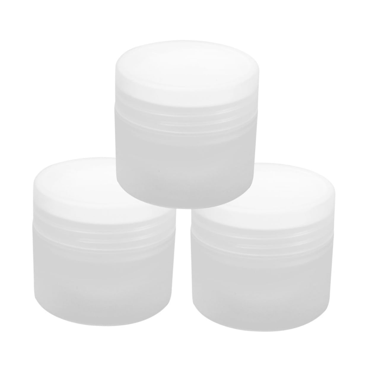 Beaupretty 3Pcs Double Layer Travel Jars for Creams Portable Cosmetic Containers with Inner Cap Leakproof Design for Lotions