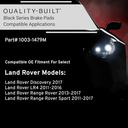 Image of QUALITY-BUILT Front Semi-Metallic Brake Pads, Black Series 1003-1479M, Compatible with 2011-2017 Land Rover (Discovery,LR4,Range Rover,Range Rover Sport)