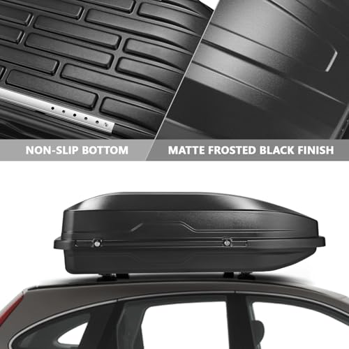 Image of DNA MOTORING Rooftop Cargo Box, 13 Cubic Ft 110 lbs Capacity, Car Top Cargo Carrier Hard Shell Weatherproof Lockable Heavy Duty Car Top Storage Case Roof Box, 56.3 inch L x 36.8 inch W x 16.25 inch H, PT-ZTL-8188
