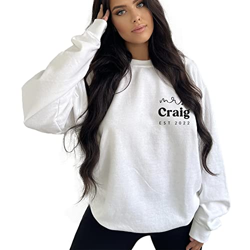 Future Mrs Sweatshirt - Custom est Mrs Sweatshirt - New Mrs - Honeymoon Pajamas - Wedding Gift - Future Mrs. Gift Ash4