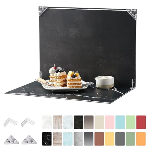 Zestaw tła fotograficznego 30 x 40 cm, odblaskowy karton i 10 sztuk dwustronnego papieru tła i 20 wzorów do małych fotografii produktowej, tło fotograficzne, odblaskowy tektura, żywność, biżuteria