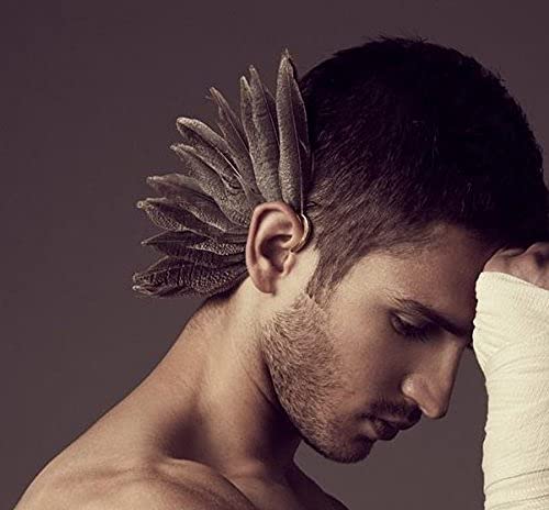 Idealway 1Pc(Left Ear) Unisex Big Feather Ear Cuff Non Piercing Earring Cuffs & Wraps #TOP3