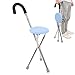 Bastón Plegable de Acero Inoxidable, bastón portátil de Altura Ajustable para Caminar para Personas Mayores y discapacitadas, Taburete, Silla con muleta Plegable, Viajes al Aire Libre