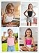 Poroka 6 Pack Girls Tank Top Solid Sleeveless Undershirts Cami Scoop Neck Undershirts Soft Dance Tank Tops for Toddler