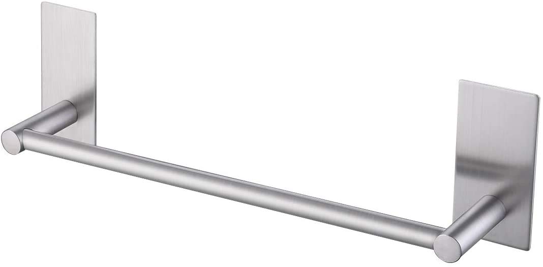 Barre porte-serviette autocollante pour cuisine et douche sans trouer le mur