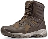 CQR Men's Military Tactical Boots, Lightweight 6 Inches Hiking Combat Boot Durable Breathable Outdoor Work Motorcycle Footwear, Patrol 6 With Zipper Dark Brown, 13