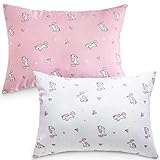 SPRINGSPIRIT Toddler Pillow for Sleeping 2 Pack Ultra Soft & Breathable 14' x 19' Nap Pillows for Crib, Machine Washable Soft Travel Pillow, Toddler Bed Pillows