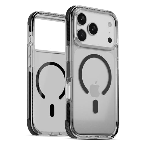 Image of DailyObjects Polycarbonate Case for iPhone 17 Pro Compatible with Mag-Safe Wireless Charging | Reflex Magsafe Shield Slim Shockproof Back Cover, Clear