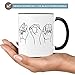 Custom ASL Fingerspelling Mug – Personalized Sign Language Coffee Cup – Handmade Ceramic Gift for Deaf Community – 11oz or 15oz, Black or White Handle