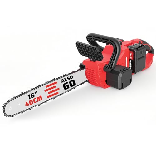 ALSO GO 16 Brushless Cordless Chainsaw with Batteries
