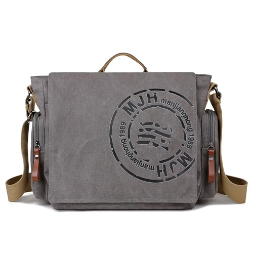 Sac à bandoulière en toile homme FSD.WG grand modèle pour ordinateur 13.5