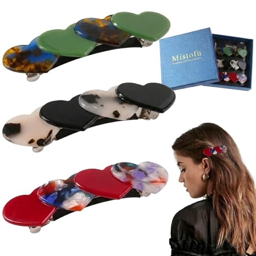 Pasadores de corazón Mistofu para cabello grueso y fino accesorios de moda diarios