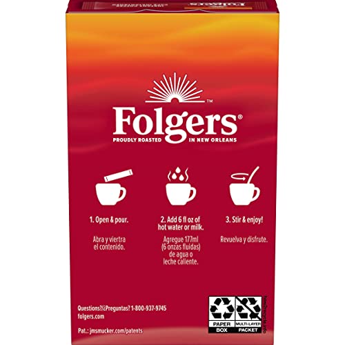 Folgers Classic Roast Instant Coffee Crystals, 7 Single Serve Packets #TOP2