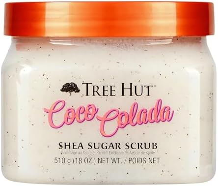 Tree Hut Coco Colada Sugar Body Scrub, 510g Jar – Exfoliating Body Scrub with Pineapple & Shea Butter for Soft, Smooth, Radiant Skin