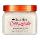 Tree Hut Coco Colada Shea Sugar Scrub, Mothers Day Gifts, Exfoliating & Hydrating Body Scrub with Shea Butter & Essential Oils, Smooth & Soften Skin, 18 oz