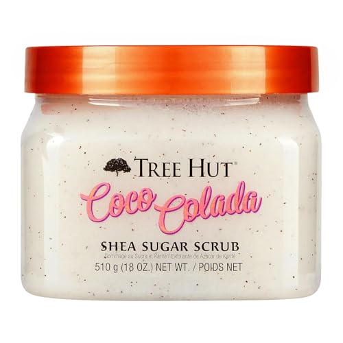 Tree Hut Coco Colada Shea Sugar Scrub, Mothers Day Gifts, Exfoliating & Hydrating Body Scrub with Shea Butter & Essential Oils, Smooth & Soften Skin, 18 oz