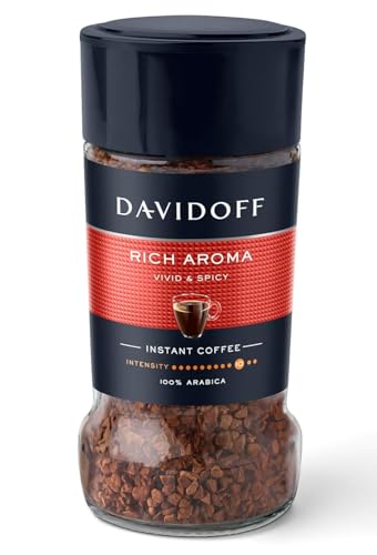 Image of DAVIDOFF Rich Aroma Instant Coffee, 100% Arabica, Vivid & Spicy, Premium Coffee Granules 45g (Product Of Germany) By DECADENT