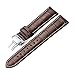 Produktbild Lederband Faltschließe Bands Korn-Armband-Uhr 12mm/13mm/14mm/16mm/17mm/18mm/19mm/20mm/21mm/22mm/24 mm Brown und Tan Linie, 20mm