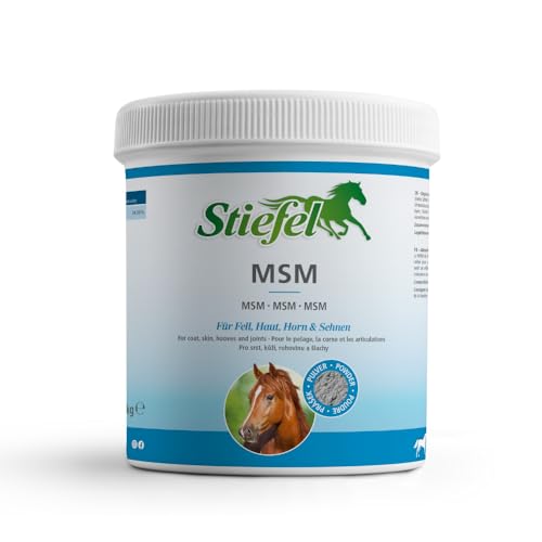 Stiefel MSM für Pferde, 100% naturbelassenes MSM, zur Unterstützung des Gelennkstoffwechsels, positiver Effekt auf Haut, Fell, Huf, Hufwachstum, 1kg