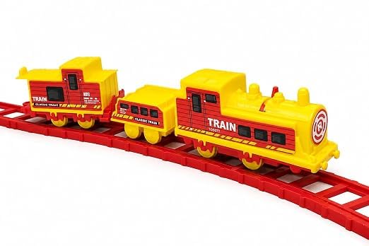 Image of Braintastic Play Train Set for Kids 3+ Years | Battery Operated Toy Train with Track | Colorful Railway Train Set for Boys & Girls | 14-Piece Train Track Toy