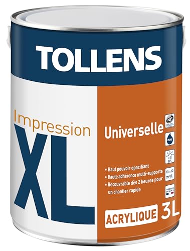 Tollens Sous couche Professionnelle - Multi-supports XL Impression UNIVERSELLE - Toutes pièces - 3L = 30m2