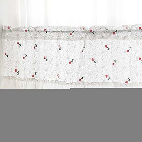 Cortinas de café de algodón blanco estilo rural para ventanas de cocina 2