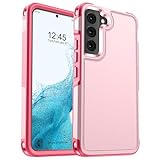 zapica Designed for Samsung Galaxy S22 Case, [Military Drop Protection] [Dual Layer Structure Design] Heavy Duty Shockproof Non-Slip Phone Cover for Galaxy S22, Light Pink
