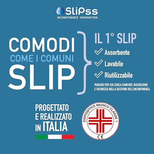 Slipss | Slip Donna Per Incontinenza Con Inserto Cucito, Mutande Assorbenti A Vita Alta Lavabili E Riutilizzabili, Assorbenza Medium 350 Ml, Taglia M, Nero - 3